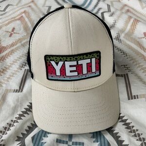 YETI Two-Tone Cream and Black Salmon Patch Hat